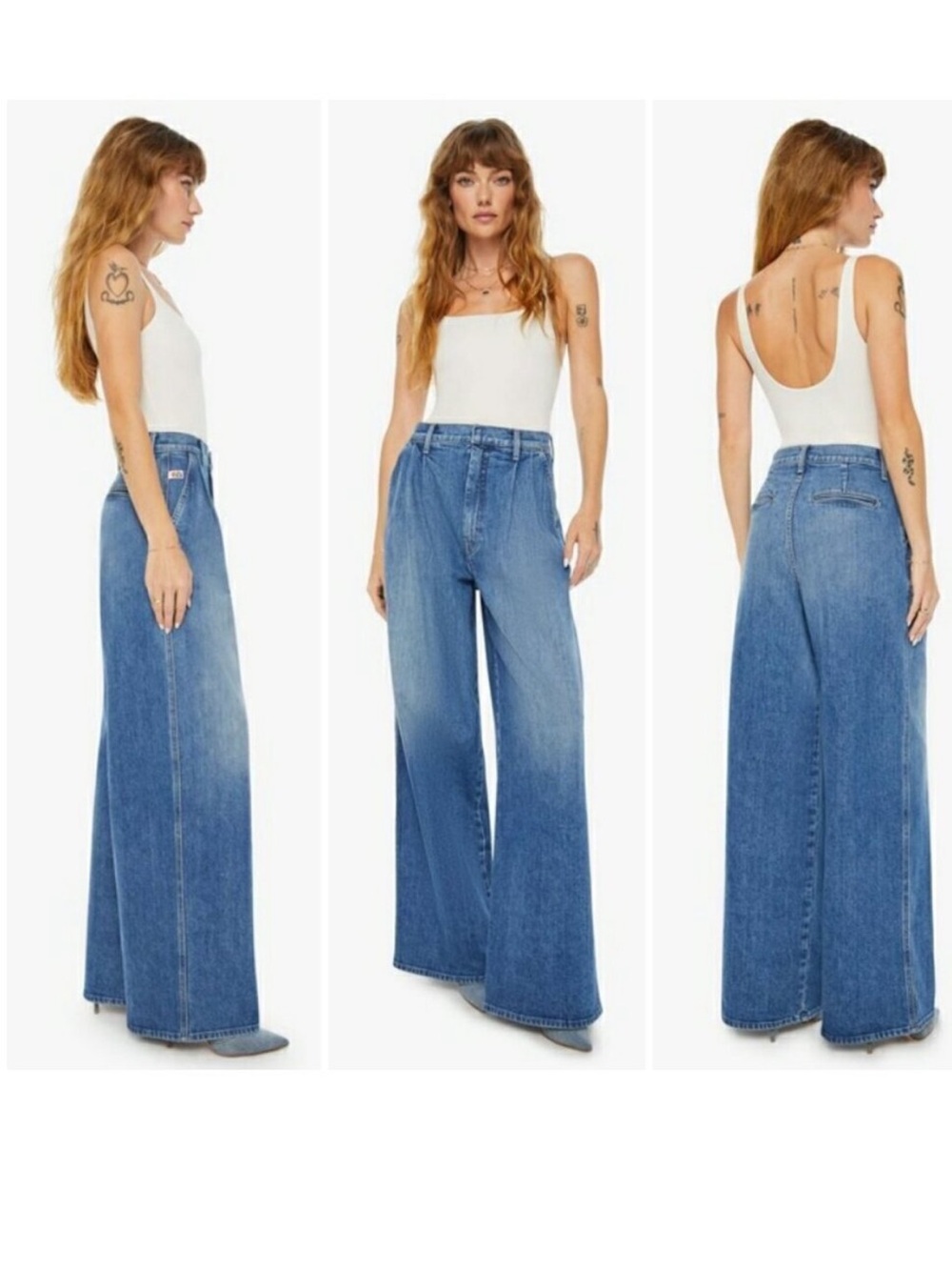 MOTHER High Rise Jeans — Medium Blue Denim - Picture 3 of 5